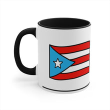 Load image into Gallery viewer, Puerto Rico Flag Doodle (Sky Blue) - White 11oz (Coffee Mug)