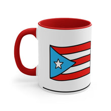 Load image into Gallery viewer, Puerto Rico Flag Doodle (Sky Blue) - White 11oz (Coffee Mug)